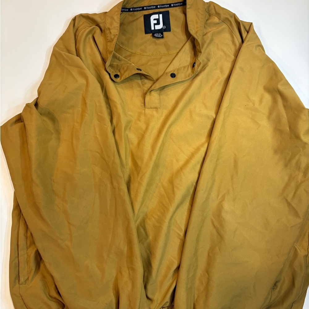 FootJoy size XL Men's Gold Windbreaker Jacket golf outerwear